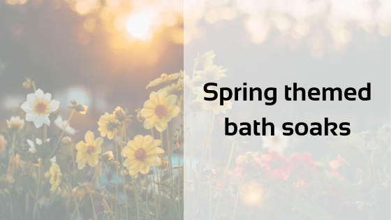 Spring themed bath soaks
