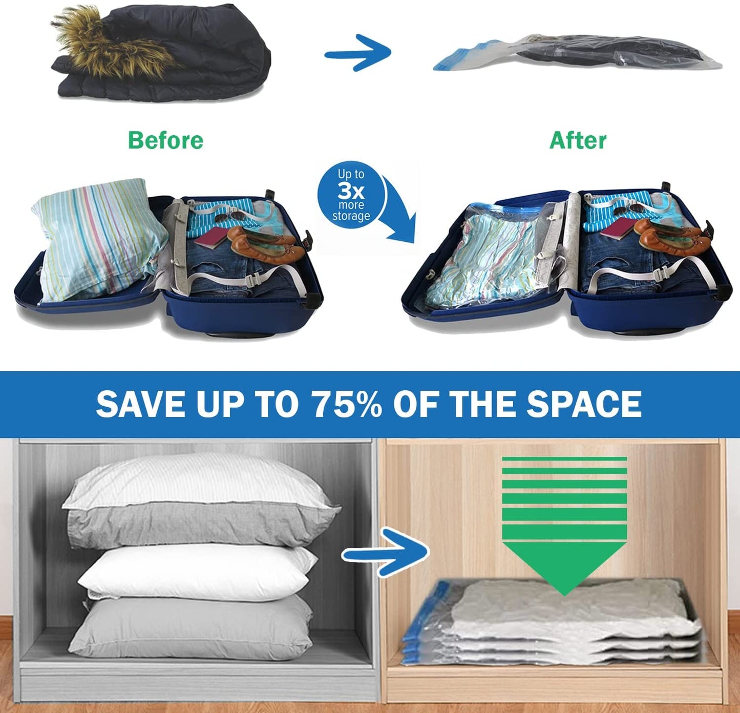 Travel Roll-Up Space Saver Bags